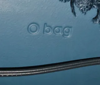 Borsa O Bag Blu con inserto in pelo