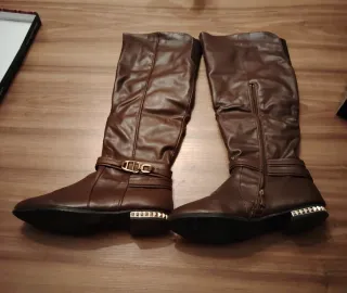 Botas altas mujer marrones