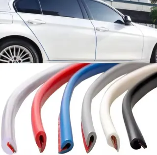 Tira Protectora Borde Puerta Coche Blanca 5m