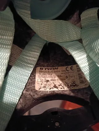 Casco Bici Niño BTWIN Azul 44-49 cm