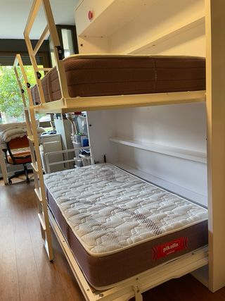 Litera abatible con cajones y 2 colchones Pikolin
