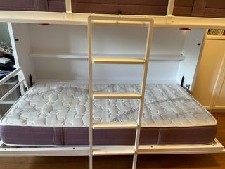 Litera abatible con cajones y 2 colchones Pikolin