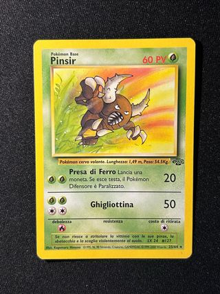 Carta Pokémon rara Pinsir 25/64 Set Jungle