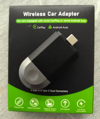 Adaptador Inalámbrico Coche CarPlay Android Auto
