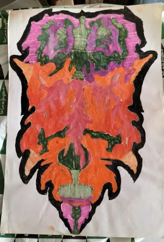 Acuarela antigua sobre papel