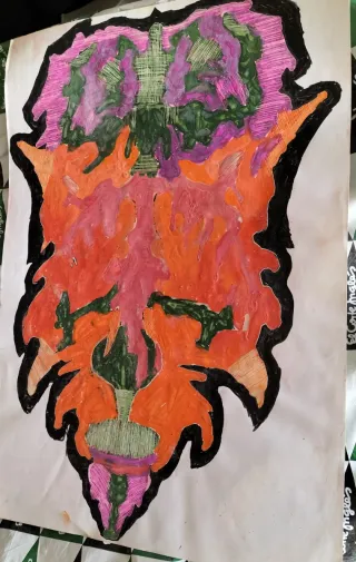 Acuarela antigua sobre papel