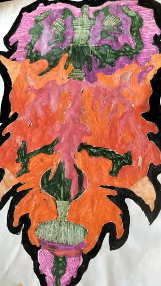 Acuarela antigua sobre papel