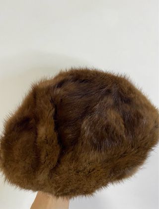 Gorro ruso piel marrón Y2K