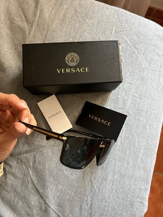 Occhiali Versace Neri e Dorati Originali