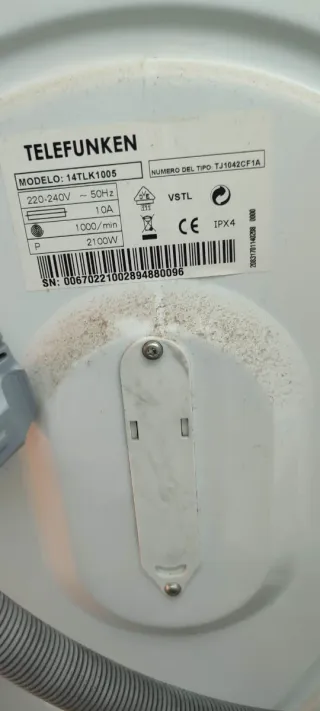 Puerta Lavadora Telefunken 14TLK1005