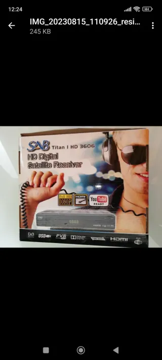 Receptor Satélite Digital SAB HD Titan I HD 3606