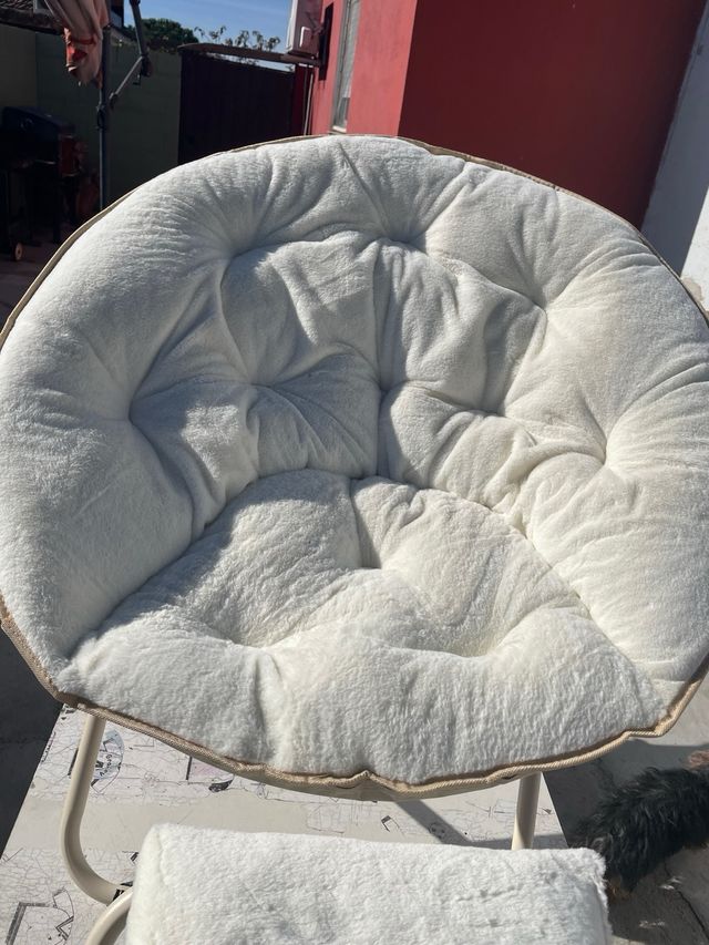 Silla Luna Beige y Blanca