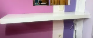 Scrivania per bambini rosa e bianca