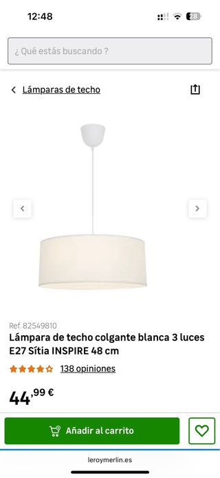 Lámpara de techo dormitorio beige