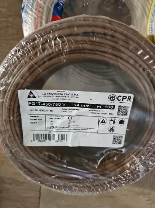 Cavo elettrico 4mm CPR