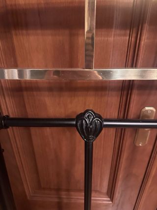 Cabecero latón y hierro forjado antiguo dorado