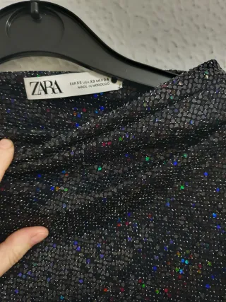 Vestido fiesta lentejuelas Zara