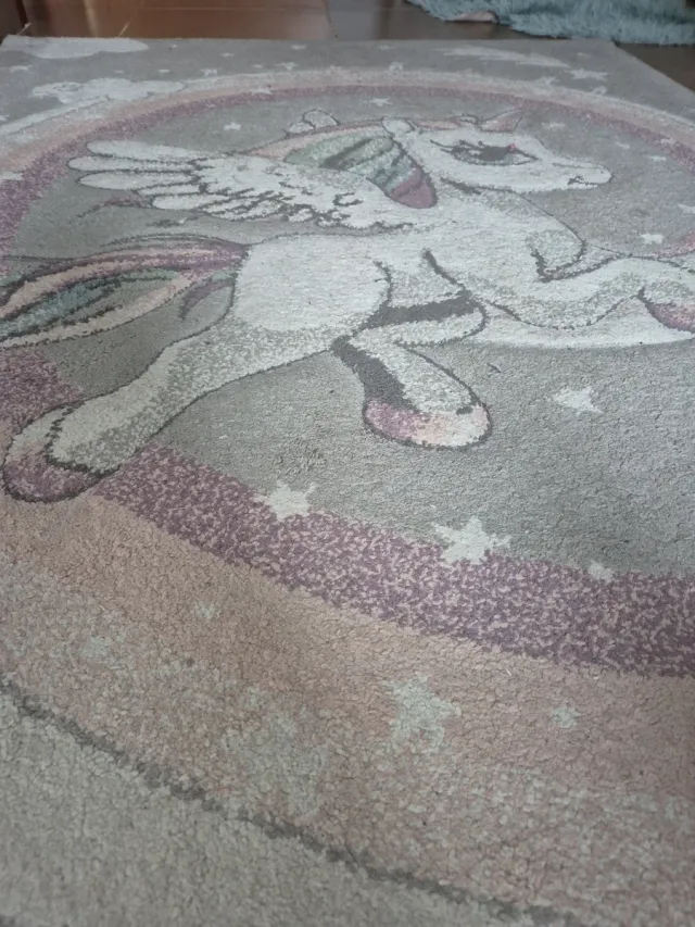 Tappeto per bambini con unicorno e arcobaleno