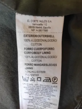 Chaqueta tejido militar Green Coast talla M
