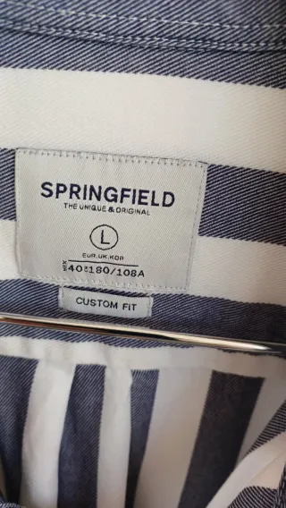 Camisa Springfield Rayas Azul Talla L