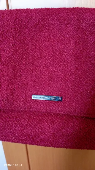 Borsa lana bouclé borgogna.