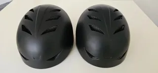 Casco nero satinato
