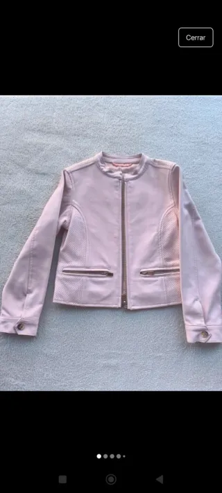 Chaqueta Biker Niña Rosa