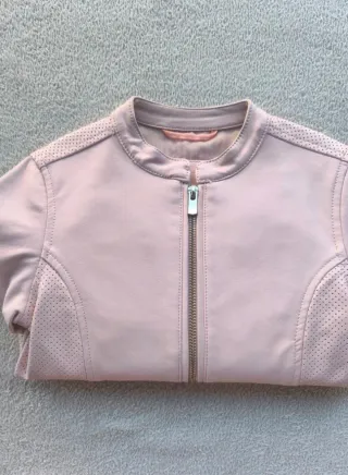 Chaqueta Biker Niña Rosa