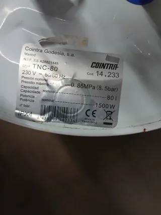 Termo Eléctrico 80L