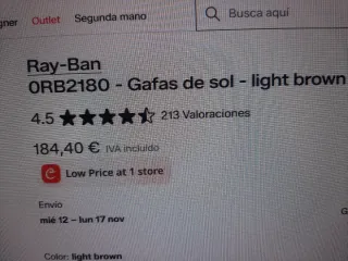 Gafas de sol Ray-Ban mujer beige