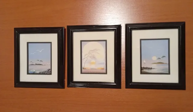 Set di 3 quadri marini