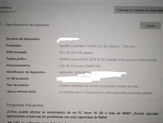 PC Gaming o trabajo profesional.