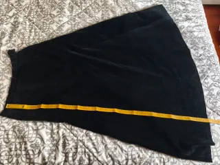 Gonna lunga da sera in velluto nero