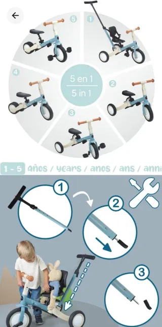 Triciclo evolutivo para bebé