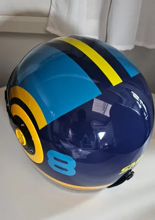 Casco SMK Retro Ranko GL574 Azul/Amarillo