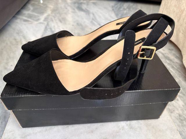 Zapatos Mango Negros Talla 38