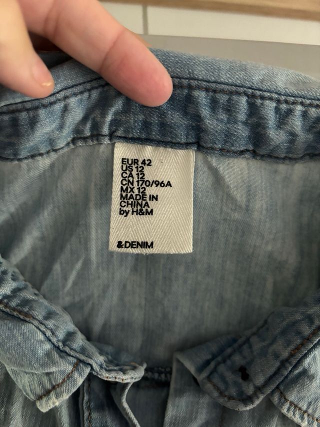 Camisa tejana vaquera azul