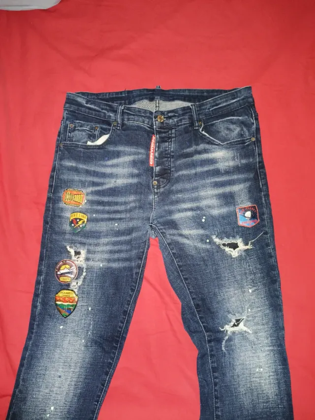 Pantalón DSQUARED2 azul con parches