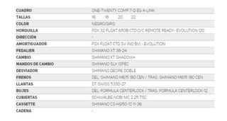 Bicicleta Mérida One Twenty XT Eléctrica