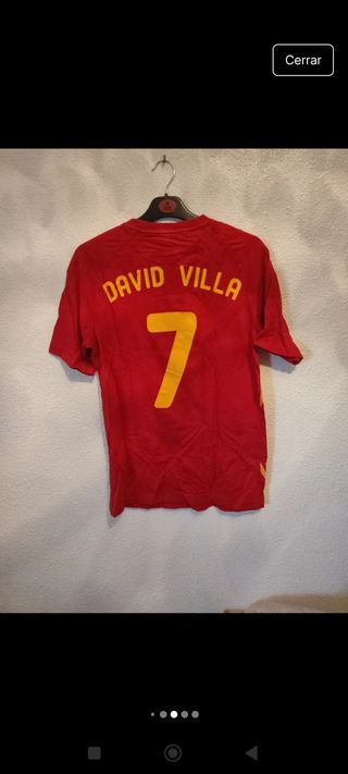 Camiseta España 2008 Adidas David Villa Vintage