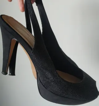 Sandalias tacón negras Carolina Boix