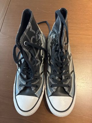 Zapatos Converse Alto Negro Gris