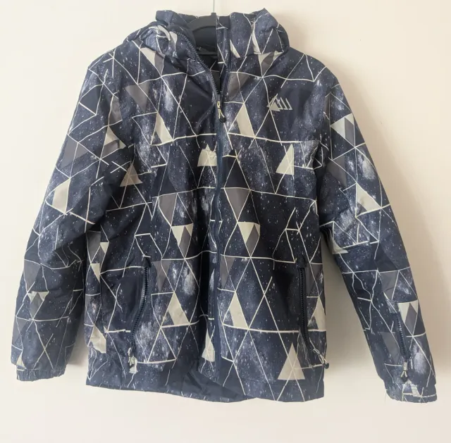 Abrigo de esquí con estampado geométrico