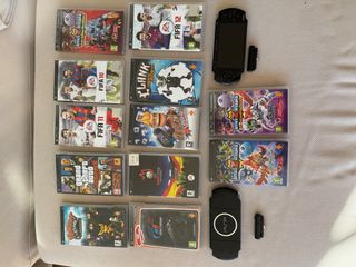 PSP Negra + 10 Juegos