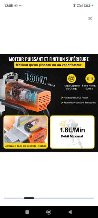 Bomba Pintura Airless VEVOR 1800W