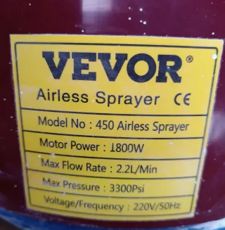 Bomba Pintura Airless VEVOR 1800W