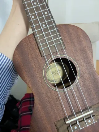 Ukelele de madera oscura
