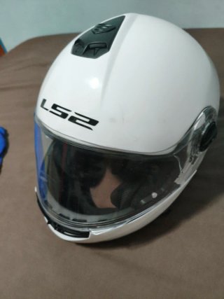 Casco Moto Modular LS2 Blanco