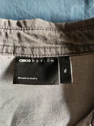 Camisa vaquera ASOS gris talla XL