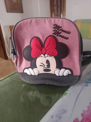 Mochila Minnie Mouse Rosa y Gris